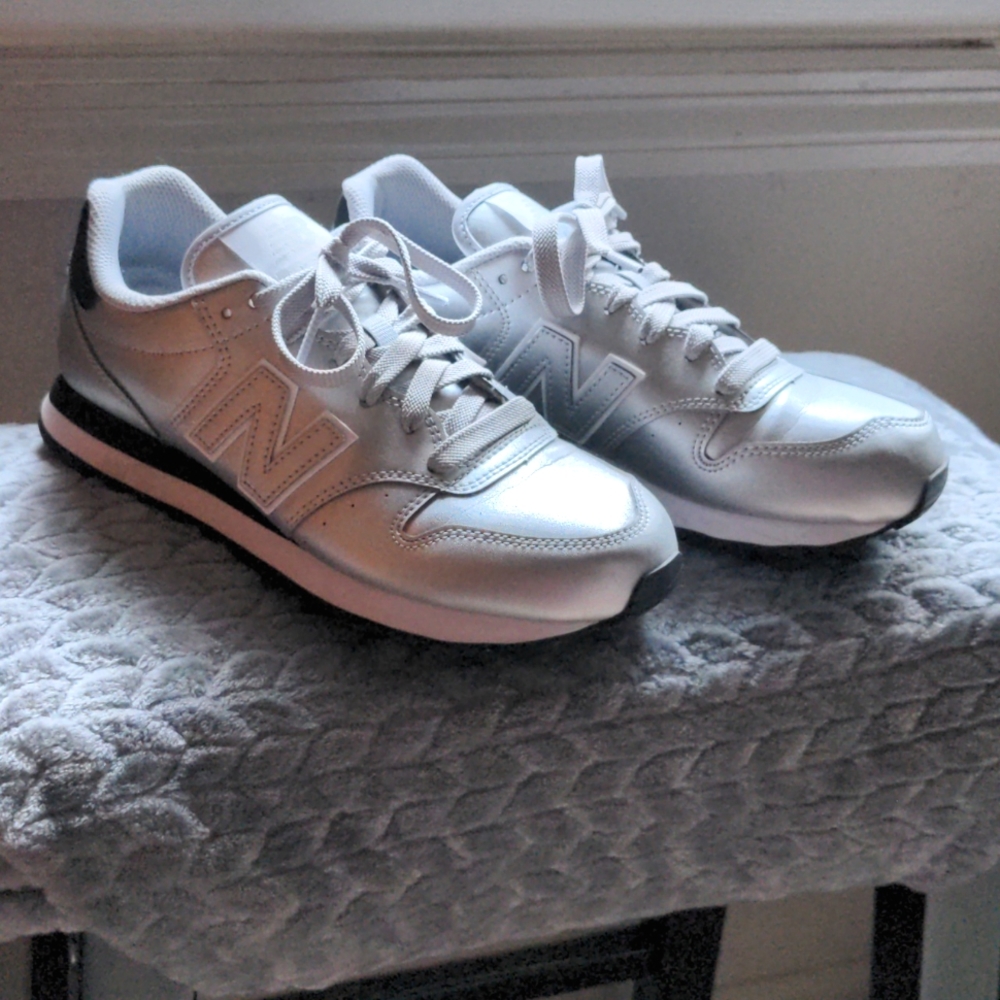 New Balance Silver Athletic Shoes